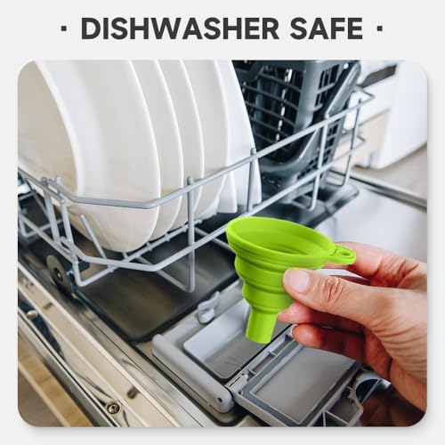 6-piece Kitchen Funnel Set, 2026 new Food Funnel Silicone Foldable Kitchen Funnel, Upgraded Kitchen Bottle Funnel, Kitchen Utensil (6 Pack) - color: 6 Pack