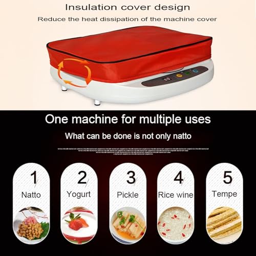 Automatic Electric Natto Fermentation Machine - 3.5L Multi-Purpose Stainless Steel Cup for Yogurt, Tempeh, Pickles