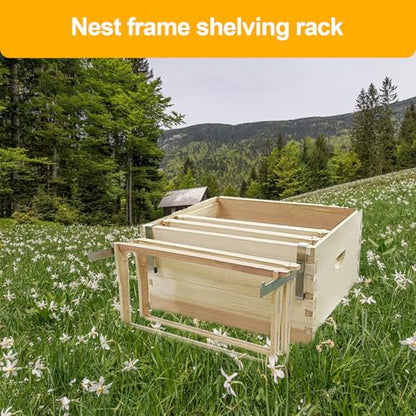 4Pcs Upgraded Beehive Frame Holder - Stainless Steel Beehive Frame Perch - 5 Full Frame Support Beekeeping Supplies Beehive Stand for Beekeeper Hive Tool