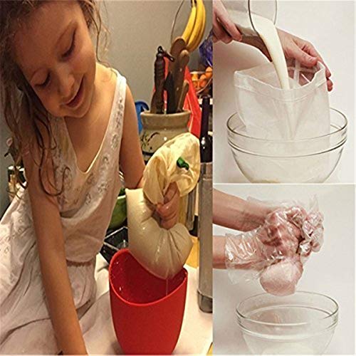 2 Pcs Pro Quality Nut Milk Bag - Big 10"X12" Commercial Grade - Reusable Almond Milk Bag & All Purpose Food Strainer - Fine Mesh Nylon Cheesecloth & Cold Brew Coffee Filter