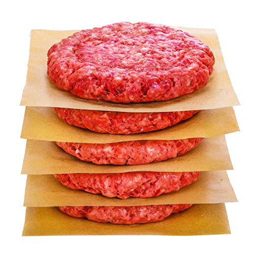 Hiware 200 Count Unbleached Patty Paper, Burger Patty Paper, Non-Stick Wax Paper Sheets for Separate Burgers, Cookies & Other Foods When Storing, Freezing - 6 x 6