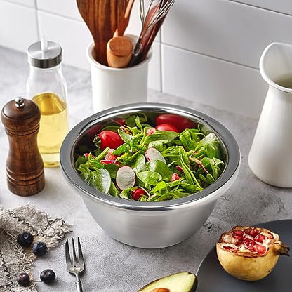 Gulex Colander Stainless Steel 5-quart with Bowls,Strainer for Kitchen(2PC) - color: Black, size: 5QT