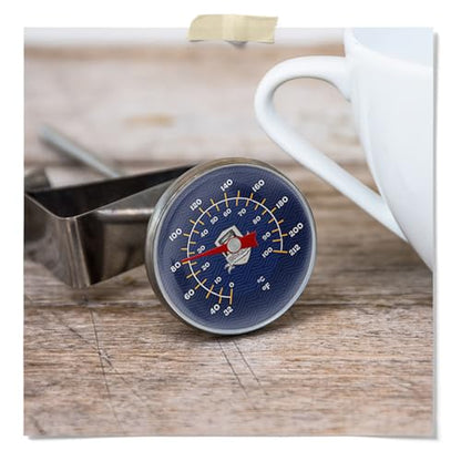 Fermentaholics Stainless Steel 1.5 Inch Dial Thermometer w/Locking Adjustable Clip – General Kitchen Use: Cooking, Baking, Brewing, Cheesemaking, Coffee, & More – Clip Locks into Place