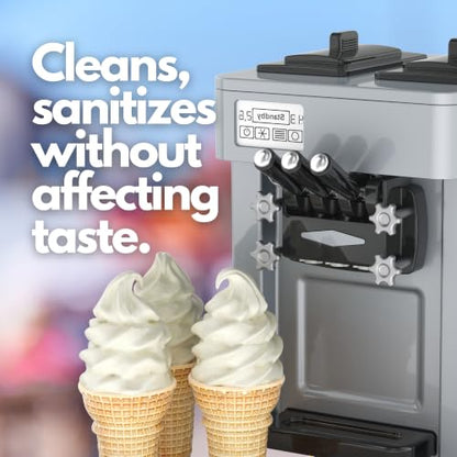 Diversey Sani-Sure Soft Serve Sanitizer & Cleaner, 100 x 1 oz Packets | Soft Serve Machines, Shake Equipment, Slush Dispensers, Yogurt Machines, Chlorine Sanitizer - size: 1 Ounce (Pack of 100)