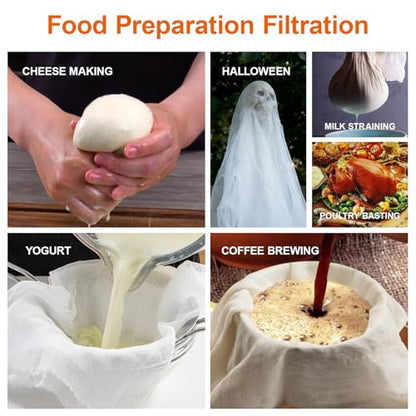 Cheesecloth Roll, 70 Yard Grade 50 Cheese Cloths for Straining, Reusable Unbleached Cotton Cheesecloth Bulk for Cooking Baking Juicing Cheese Making Wedding Decor, White