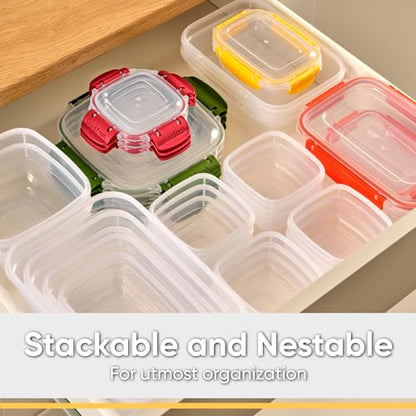 Superio Plastic Food Storage Container with Airtight Lid- 80 Oz, BPA Free, Leakproof, Stackable, Microwave, Dishwasher and Freezer Safe, Blue - color: Blue