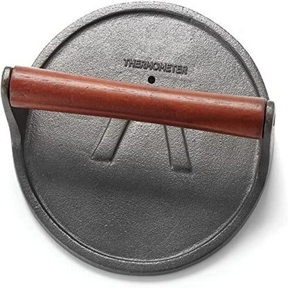 Outset Cast Iron, 8 x 8 x 3.25 inches, Round Grill Press - style: Round Grill Press