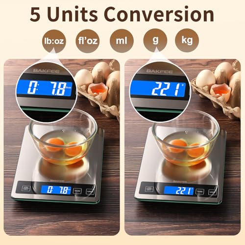 Food Scale, 15kg/33lb Digital Kitchen Scale with Stainless Steel & Tempered Glass, 1g/0.05oz Precise Weighing, Splash-Resistant and Sturdy Surface, for Cooking, Baking, Weight Loss, Meal Prep - color: Non-Rechargeable-Black