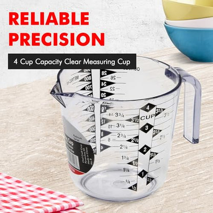 Chef Craft Select Plastic Measuring Cup, 4 Cup, Clear - size: 4 Cup