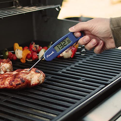 Escali Compact Portable Meat Candy Folding Digital Thermometer, Backlit Display Easy to Storage with Magnet, Blue - color: Blue
