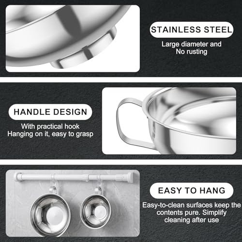 6 Piece Stainless Steel Canning Funnel Set with Strainers, Wide Mouth Mason Jar Funnels Family Pack, Metal Funnels for Filling Bottles, Canning Supplies for Preserving - color: Silver 6pcs