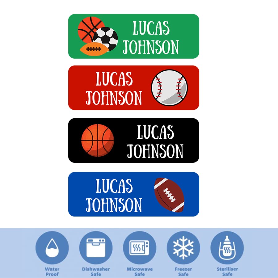 Custom Waterproof Dishwasher Safe Kid Name Labels for Daycare(128 Pack), Camp, School Supply, Baby Bottles, Lunch Boxes and Cups, Travel. Cute Personalized Design Name Stickers (Pattern 23) - color: Pattern 23