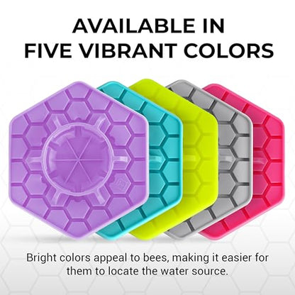 Bee Feeder for Mason Jar Made of Silicone - Bee Watering Station for Garden Compatible with Regular Mouth Mason Jars (Lilac) - color: Purple