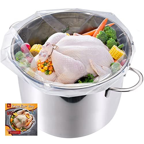 5 Gallon Bucket Liner Bags, 5.5 Mil, 5 Pack, Food Grade & BPA Free Brine Bags for Marinating & Food Storage
