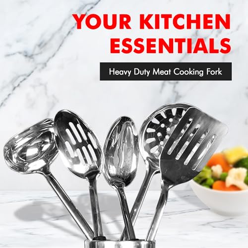 Chef Craft Select Meat Cooking Fork, 12 inch, Stainless Steel - size: 12 inch, style: Meat Cooking Fork