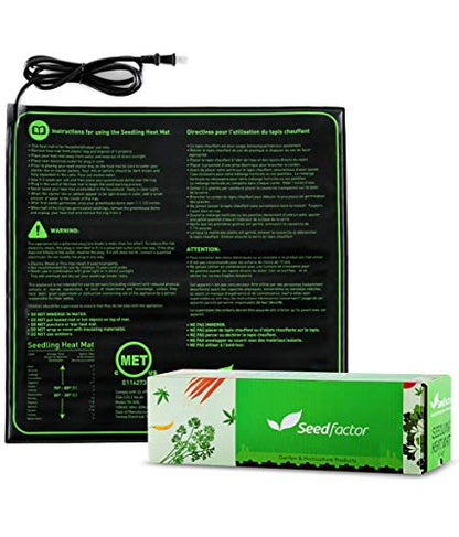 MET Certified Seedling Heat Mat, Seedfactor Waterproof Durable Germination Station Heat Mat, Warm Hydroponic Heating Pad for Indoor Home Gardening Seed Starter(20" x 20") - size: 1 Pack-20" X 20"
