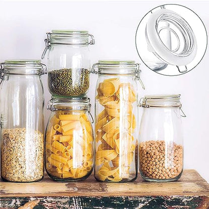 8pcs 3.75" Silicone Jar Gaskets Silicone Gasket, Rubber Seals For Glass Jars, Leak Proof Jar Seal Accessories, Suitable For Mason Jars Lids - color: White