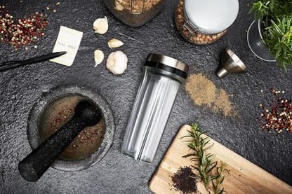 COLE & MASON Stainless Steel Salt and Pepper Funnel - Versatile Small Funnel for Filling Spice Jars and Other Kitchen Essentials - Convenient Funnels for Kitchen Use Filling Bottles - Metal Funnel - style: New Stainless Steel