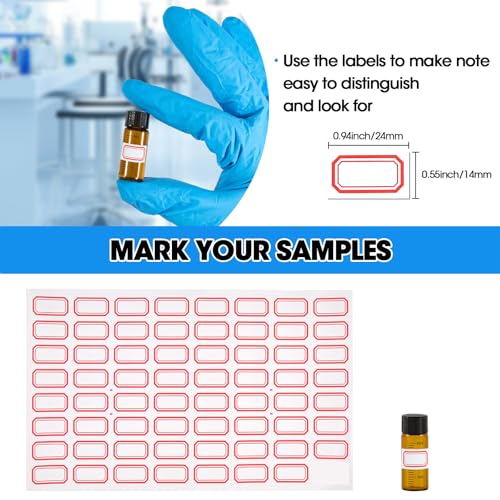 4ml Amber Glass Graduated Vials with Screw Caps and Plastic Stoppers, 1 Dram Small Sample Vials with Lids, Leak-Proof Liquid Storage Empty Vial, 12PCS - color: AMBER, size: 4ml