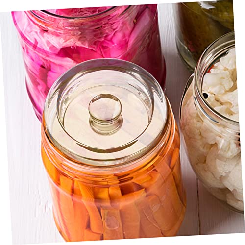 COLLBATH 1pc Fermentation Weight for Wide Mouth Mason Jars Glass Fermenting Lid for Sauerkraut and Kimchi Weight Stone for Optimal Fermentation Environment