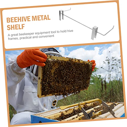ibasenice 2 Pcs Beekeeping Frame Holder Professional Bee Hive Stand Bee Hive Metal Shelf Standhive Tool