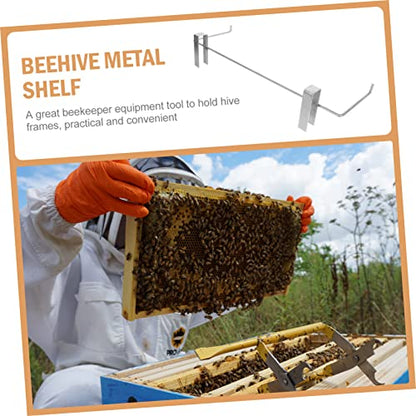 ibasenice 2 Pcs Beekeeping Frame Holder Professional Bee Hive Stand Bee Hive Metal Shelf Standhive Tool