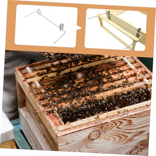 Portable Metal Bee Hive Frame Holder Beekeeping Stand Storage Shelf for Bee Houses Apiculture Supplies Tool for Secure Frame Holding and Hive Inspection