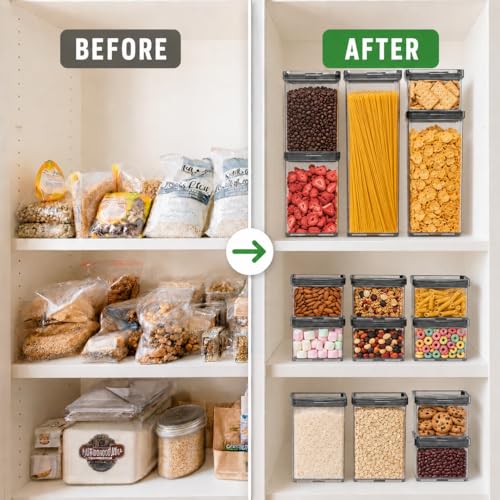 4-Pack Small Pantry Containers, 0.8 QT/0.76 L Clear SAN Food Storage Canisters with Twist-Lock Lids, Stackable for Sugar, Tea Bags, Seasoning, Nuts, Snacks(Sand) - color: Sand