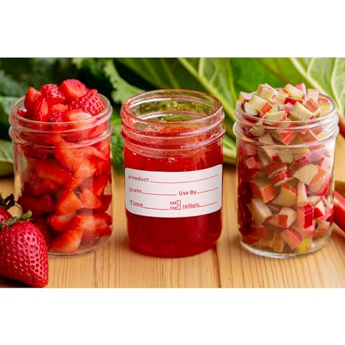 500pcs Freezer Labels for Food Storage Removable FIFO Use by Food Preparation Stickers Expiration Prep Date 1 x 2 Inch Labels (Red) - color: Red-2