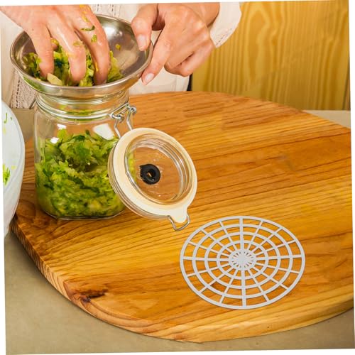 ULTECHNOVO 5pcs Fermenting Weights Round Mesh Press Plates for Kimchi and Pickle Jars Compact Vegetable Press Rack for Flavor Enhancement Easy to Clean Canning Supplies for Sauerkraut and