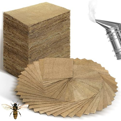 Hahafelt 4.2 Pound Burlap Bee Smoker Fuel Pellets, Jute Burlap Smoker Fuel for Beekeeping, Natural Easy to Light, Produces Cool & Light Smoke, Long Continuous Burn for Hive Inspection & Management