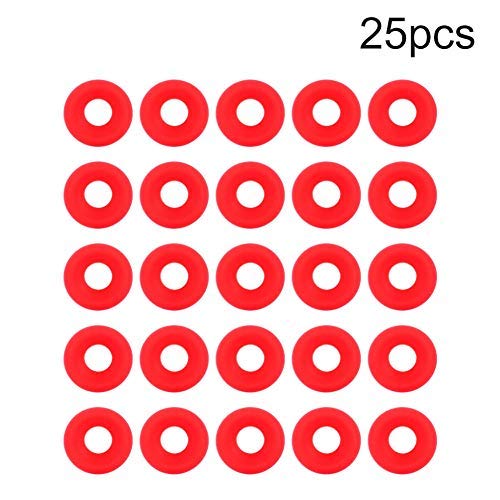 Bottle Gasket Replacement,Bottle Replacement,Silicone Gasket, 25Pcs Silicone Rubber Gaskets Washer, Red Silicone Gaskets for Swing Flip Top Bottle Home Brew Beer Bottle Seals