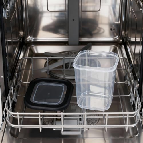 ionEgg Plastic Food Storage Containers with Lids Includes Labels, Stackable Kitchen Pantry Organizer for Dry Food, Snacks, Pasta and Meal Prep, Set of 6