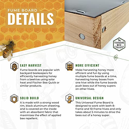 Foxhound Bee Co Universal Solar Fume Board: A Beekeepers Practical Solution for 8-Frame and 10-Frame Honey Harvesting