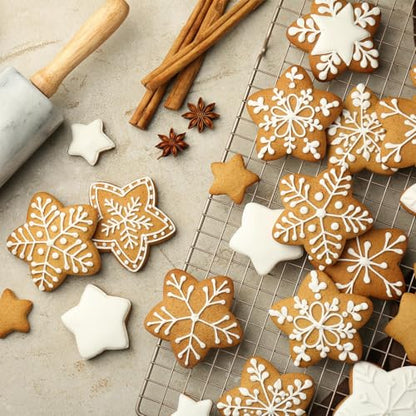 ALLTOP Star Cookie Cutters Set – 4 Pcs Different Sized Biscuit Cutter, Donut & English Muffin Cutter for Baking - color: Star