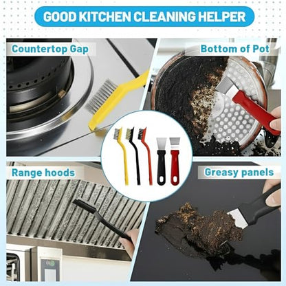 23Pcs Crevice Cleaning Brush Set, Hard Bristle Scrub Brushes Tools for Deep Cleaning Gap, Multifunctional Grout Brush for Tile Lines, Sliding Door, Sill, Shutter, Bottle, Corner, Sink, Teapot