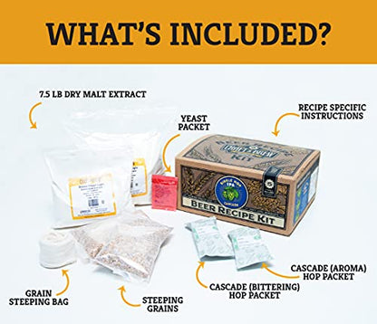 Craft a Brew - Beer Recipe Kit - Single Hop IPA-Cascade - Home Brewing Ingredient Refill - Beer Making Supplies - Includes Hops, Yeast, Malts, Extracts - 5 Gallons - color: Single Hop IPA
