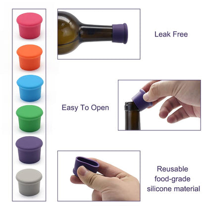 Airtight Seal & Reusable Silicone Wine/Beer Saver Bottle Stopper Covers - Easy to Use and Clean (Yellow/Green, 2) - color: Yellow/Green