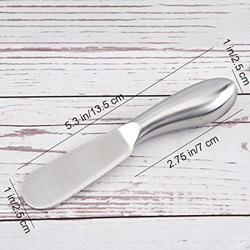 VANRA Spreader Knife Set 4-Piece Butter Knife Stainless Steel Cheese Knife Set Small Bread Cream Knives 5.3-inch - size: Set of 4