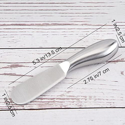 VANRA Spreader Knife Set 4-Piece Butter Knife Stainless Steel Cheese Knife Set Small Bread Cream Knives 5.3-inch (Pack of 2) - size: Set of 4 (Pack of 2)