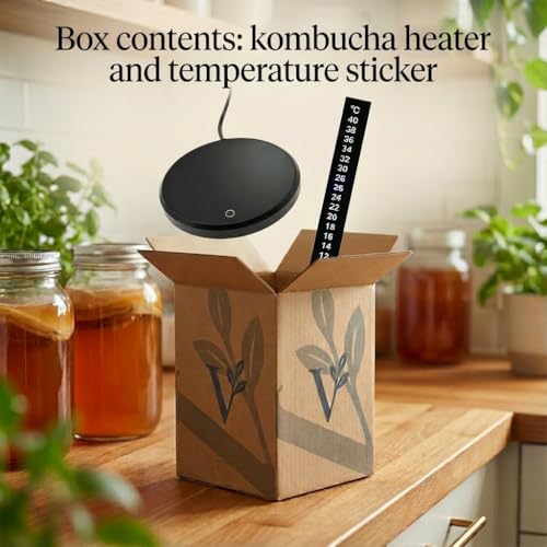 Kombucha Heating Wrap for Homebrew Heating - Fermentation Heating Pad with - Kombucha Warmer - Wrap Around Heater for making Kombucha and other Brews with Thermometer (HEATING PAD) - color: HEATING PAD