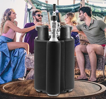 Gloria 10L (2.6 Gal) Mini Keg, Pressurized Keg for Drinks, with Tap System, Co2 Regulated, Stainless Steel - size: 10L