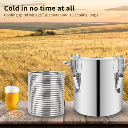 BACOENG 3/8" x 50Ft 304 Wort Chiller, Stainless Steel Tubing Coil for Ice Bath Beer Brewing Tubing Coil, Water Cooler Equipment - size: 3/8" x 50Ft