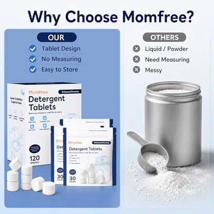 Solid Detergent Baby-Safe Tablets for All Baby Bottle Washer