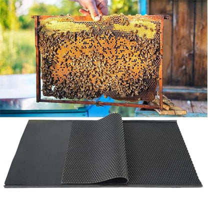 10 Pcs Beehive Waxed Coated Foundation Sheet, Plastic Honeycombs Bee Wax Nest Foundation Beehive Nest Foundation Sheet for Beehive Narrow Frames