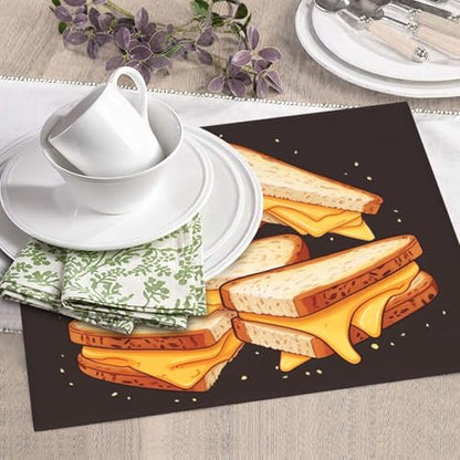 Cheese Sandwiches Dish Drying Mat for Kitchen Counter Absorbent Microfiber Dish Drying Pad 18x16 Inch Large Dishes Drainer Mats for Kitchen Countertops Sinks Draining Racks