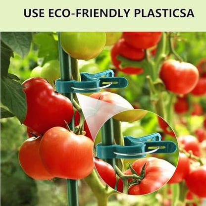 40Pcs Plant Clip Garden Clip Plant 2 Size Reusable Tomato Clip | Multi-Purpose Plant Rattan Clip Rose,Sturdy Cucumber Orchid Clip Plant Support Adjustable Clip Green (20 Large + 20 Small) - size: Large 20,Small 20