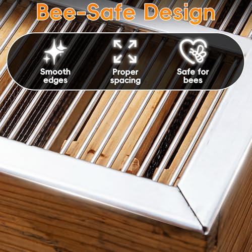 Metal Queen Excluder 10 Frame for Beehive, 4 Pack Heavy Duty Galvanized Steel Queen Excluder for Beekeeping Supplies - size: 10-Frame 4Pack
