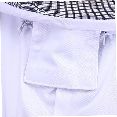 Outanaya Elastic Cuffs Removable Veil Beekeeping Suit Full Body Professional Grade XXL White