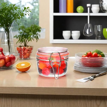 5 oz Glass Jars with Lids, 6 Pack Small Glass Jars with Airtight Lid | Mini Glass Food Storage Container, Glass Spice Jars with Airtight Lids for Kitchen Canning, Honey, Nuts, Snacks, Jelly - size: 5oz*6-cylinder